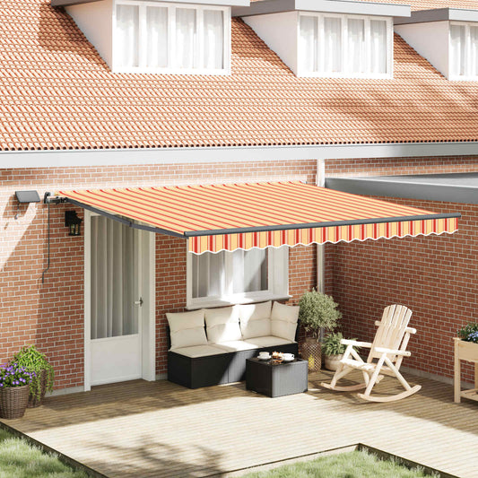 Tenda retrattile Giallo e Arancione 400 × 300 cm | homemem39