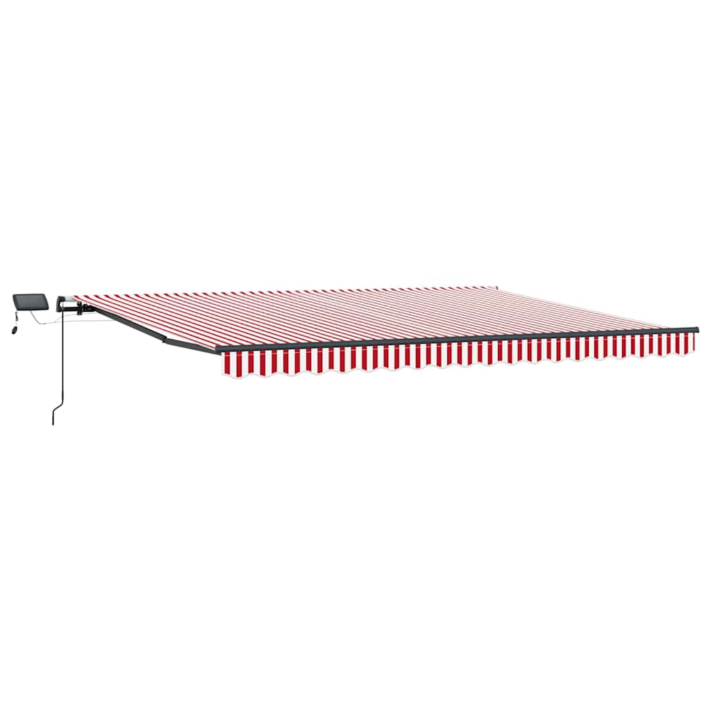 Tenda Retrattile Rosso e bianco 400 ×300 cm Tessuto - homemem39
