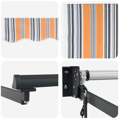 Tenda retrattile Multicolore 400 × 300 cm Poliestere e Metallo | homemem39