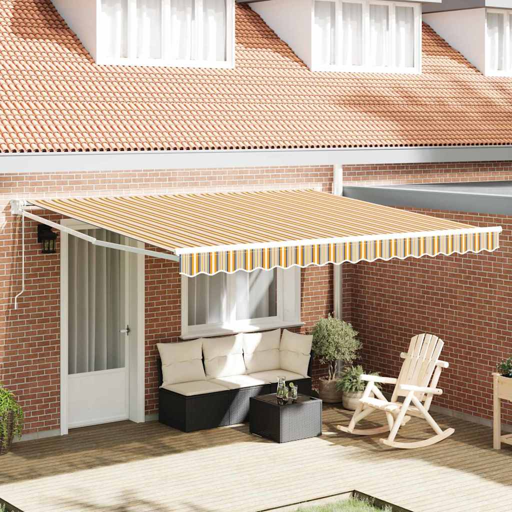 Tenda retrattile Multicolore 400 × 300 cm Poliestere e Metallo | homemem39