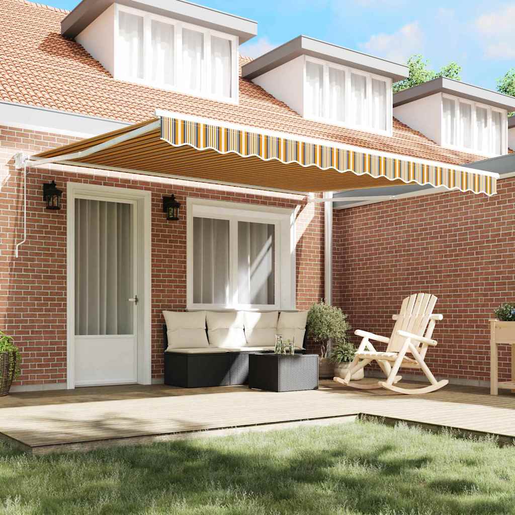 Tenda retrattile Multicolore 400 × 300 cm Poliestere e Metallo | homemem39