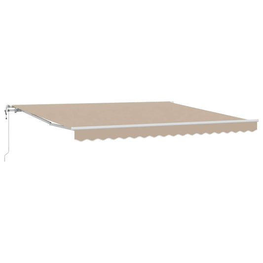 Tenda retrattile Beige 400 × 300 cm Tessuto e Alluminio | homemem39