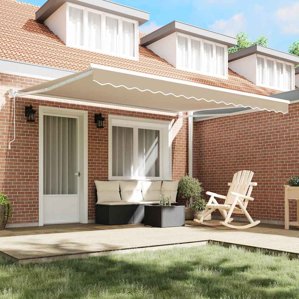 Tenda retrattile Beige 400 × 300 cm Poliestere e Metallo | homemem39