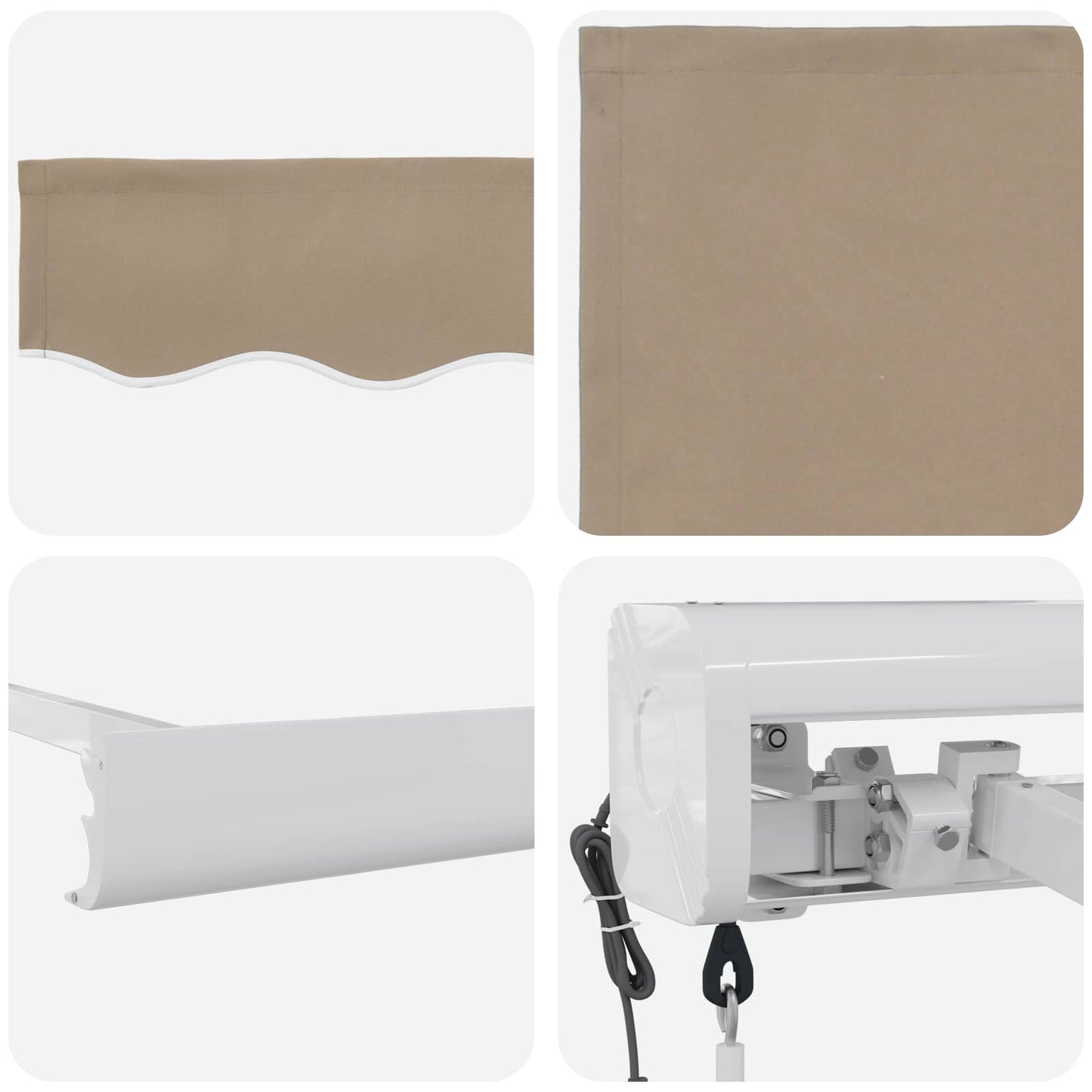 Tenda retrattile Beige 400 × 300 cm Tessuto e Metallo | homemem39