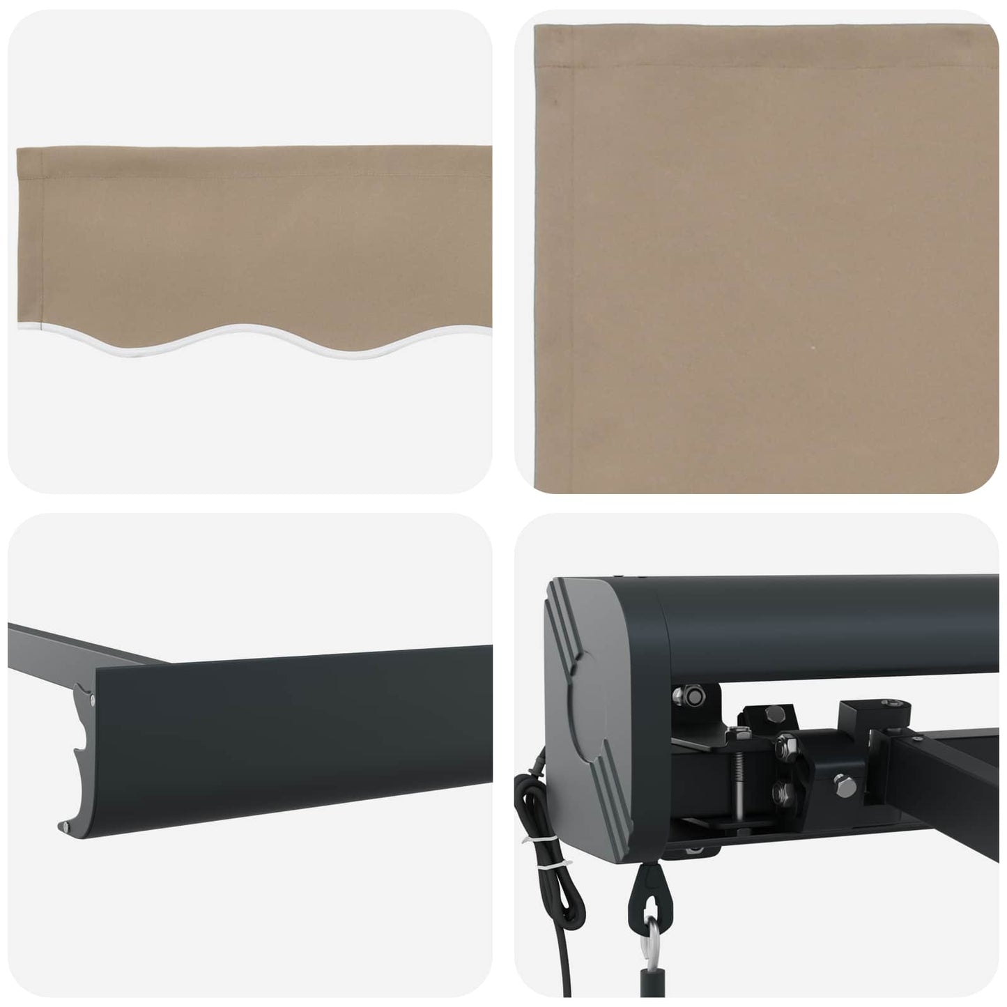 Tenda retrattile Beige 400 × 300 cm Tessuto e Metallo | homemem39