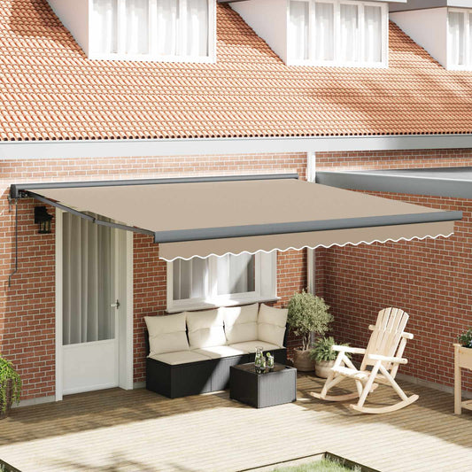 Tenda retrattile Beige 400 × 300 cm Tessuto e Metallo | homemem39