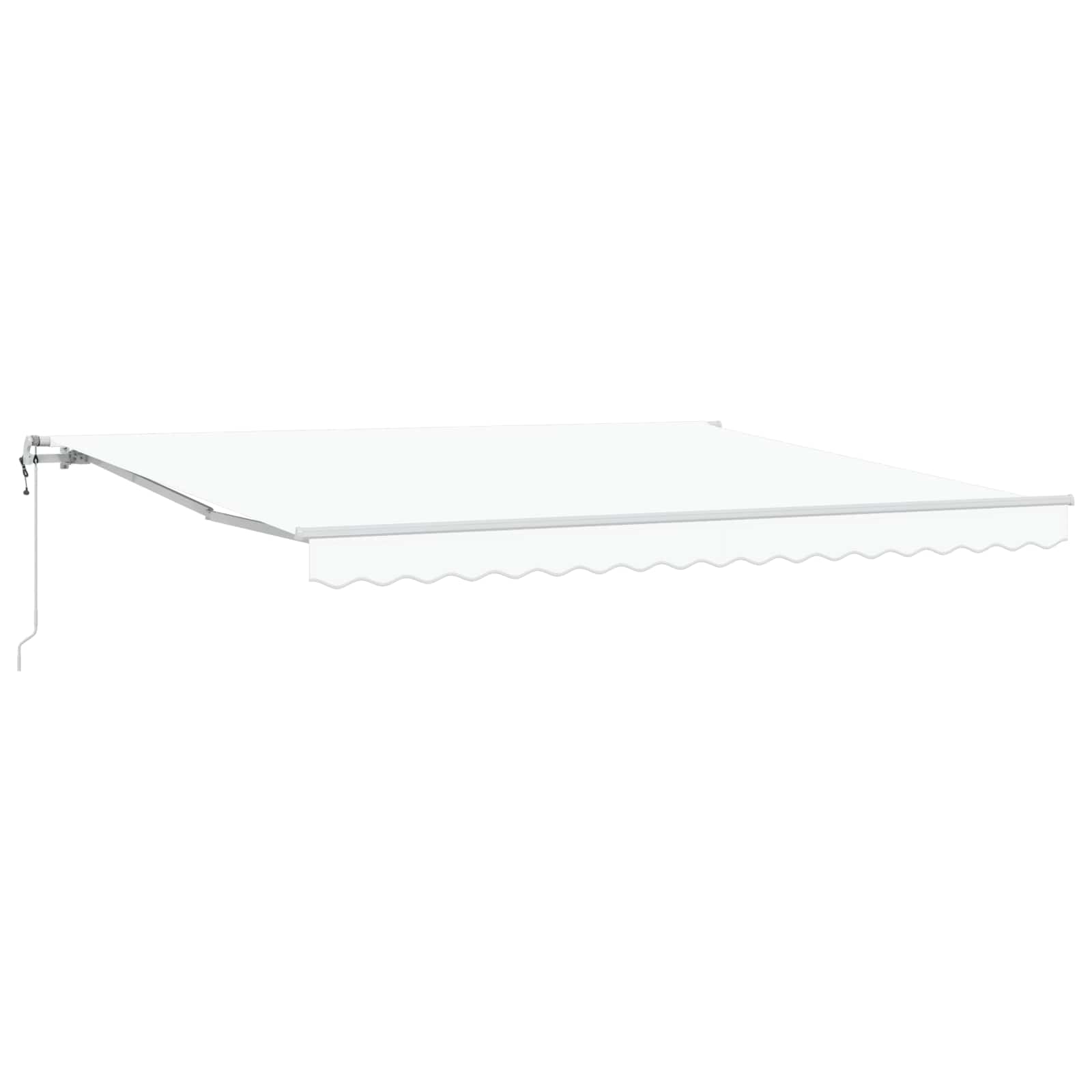 Tenda retrattile Bianco 400 × 300 cm Tessuto e Alluminio | homemem39