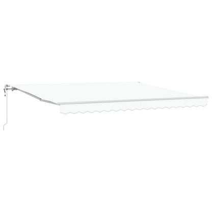 Tenda retrattile Bianco 400 × 300 cm Tessuto e Alluminio | homemem39