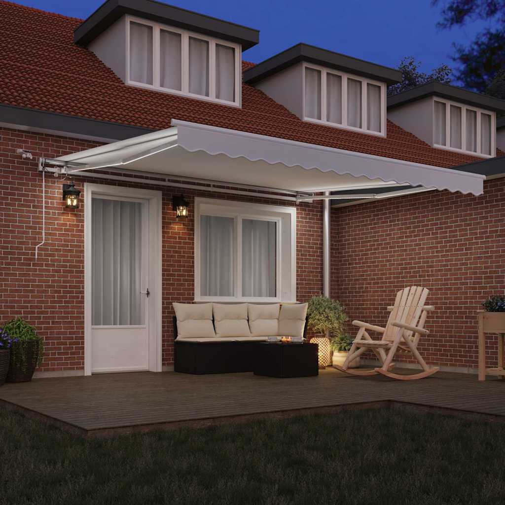 Tenda retrattile Bianco 400 × 300 cm Poliestere | homemem39