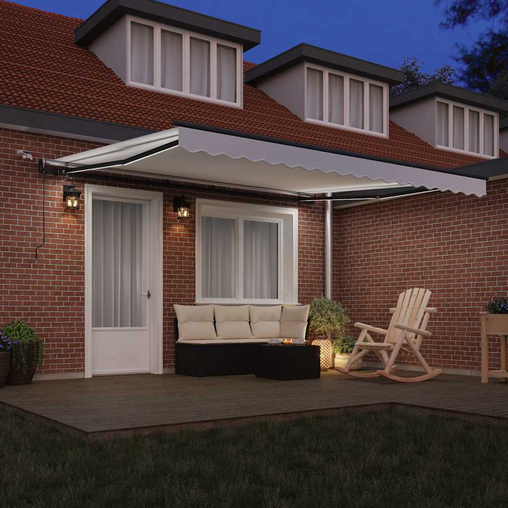 Tenda Retrattile con Bianco 400 × 300 cm Tessuto - homemem39