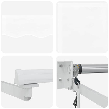 Tenda retrattile Bianco 400 × 300 cm Poliestere e Metallo | homemem39