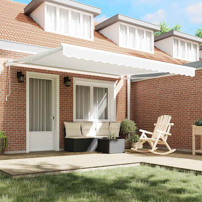 Tenda retrattile Bianco 400 × 300 cm Poliestere e Metallo | homemem39