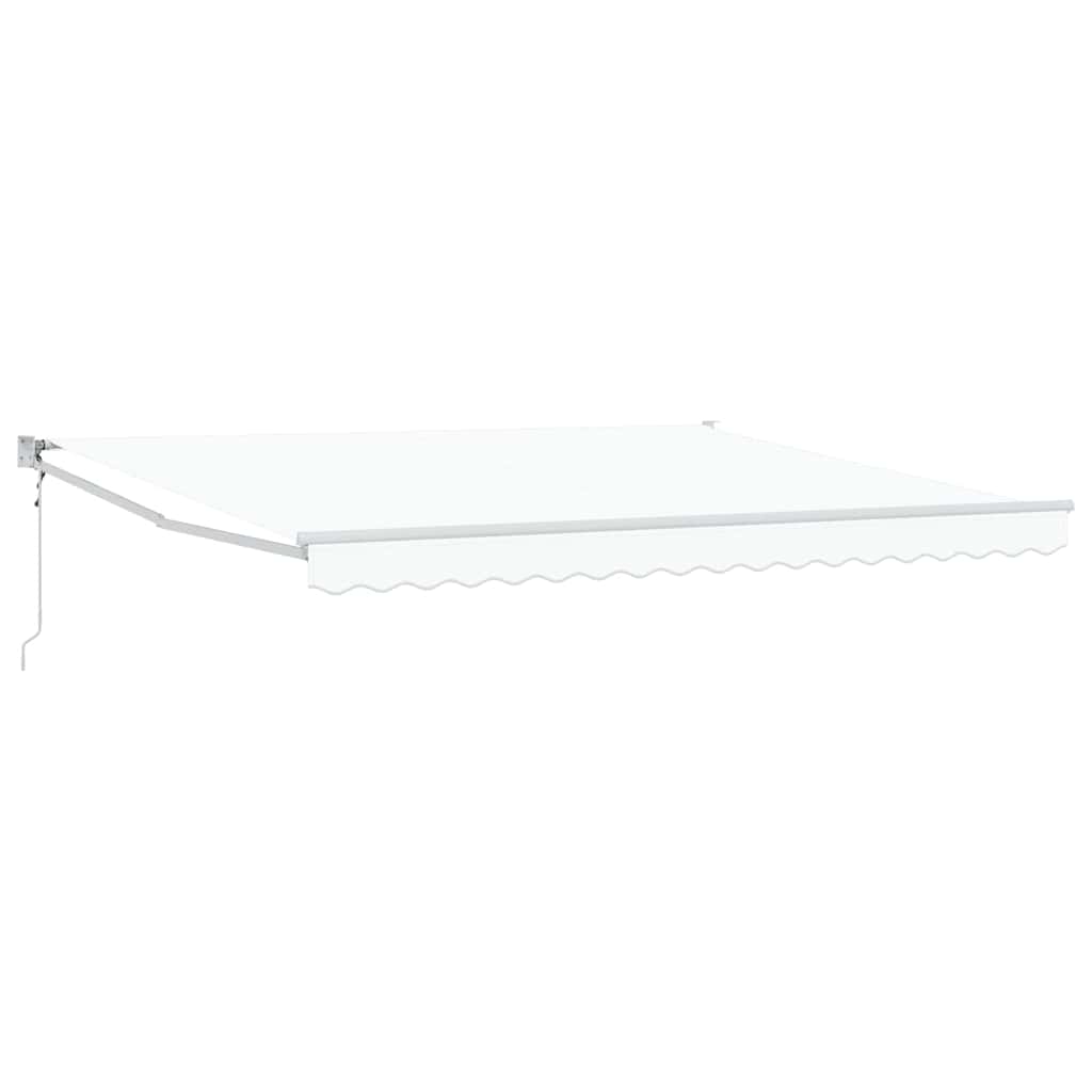 Tenda retrattile Bianco 400 × 300 cm Poliestere e Metallo | homemem39
