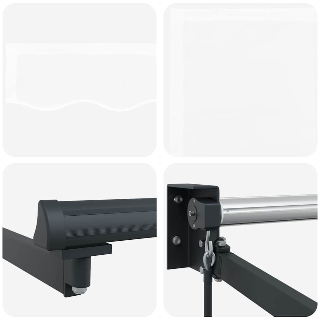 Tenda Retrattile Bianco 400 × 300 cm Poliestere e Alluminio