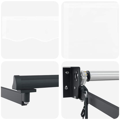 Tenda retrattile Bianco 400 × 300 cm Poliestere e Metallo | homemem39