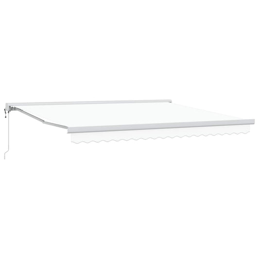 Tenda retrattile Bianco 400 × 300 cm Tessuto e Metallo | homemem39