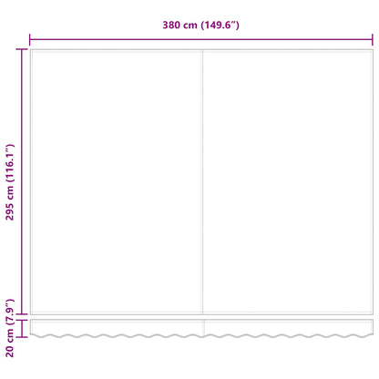Tenda Retrattile Bianco 400 × 300 cm Tessuto e Metallo