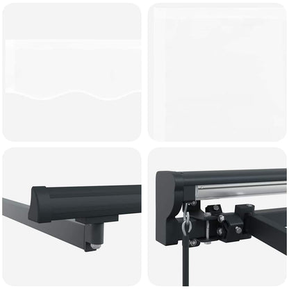 Tenda Retrattile Bianco 400 × 300 cm Poliestere e Metallo