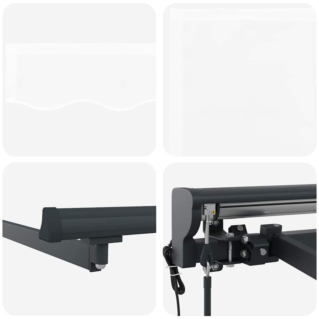 Tenda Retrattile Bianco 400 × 300 cm Poliestere e Metallo