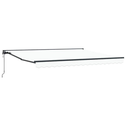 Tenda Retrattile Bianco 400 × 300 cm Poliestere e Metallo