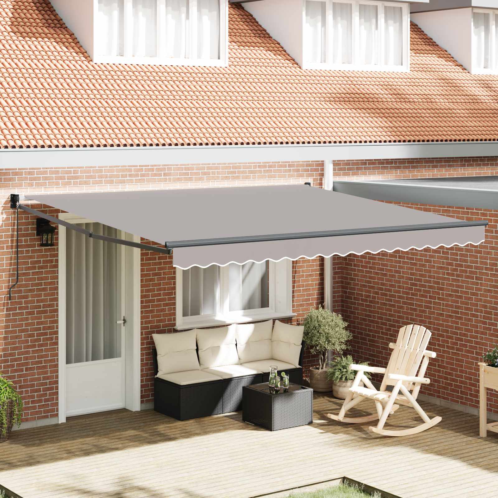 Tenda retrattile Grigio Chiaro 400 × 300 cm | homemem39