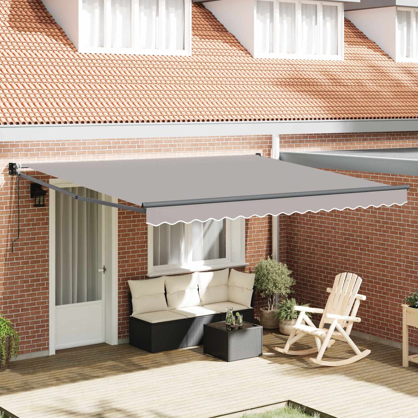 Tenda retrattile Grigio Chiaro 400 × 300 cm | homemem39