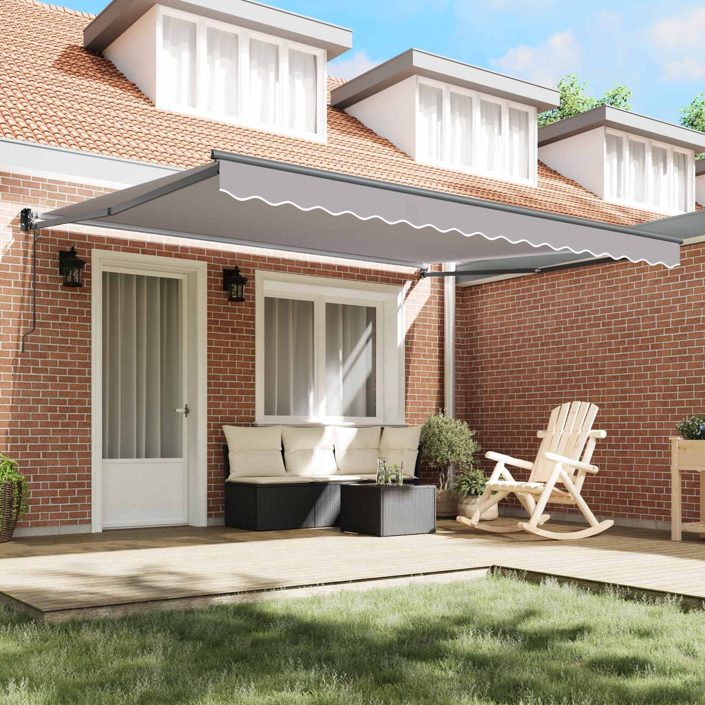 Tenda retrattile Grigio Chiaro 400 × 300 cm | homemem39