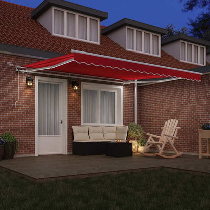 Tenda retrattile Rosso 400 × 300 cm Poliestere | homemem39