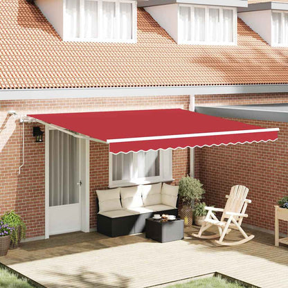 Tenda retrattile Rosso 400 × 300 cm Poliestere | homemem39
