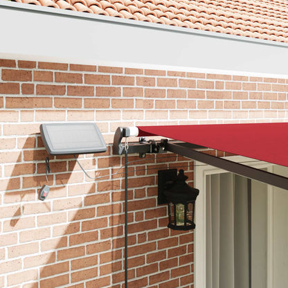 Tenda retrattile Rosso 400 × 300 cm Tessuto e Alluminio | homemem39