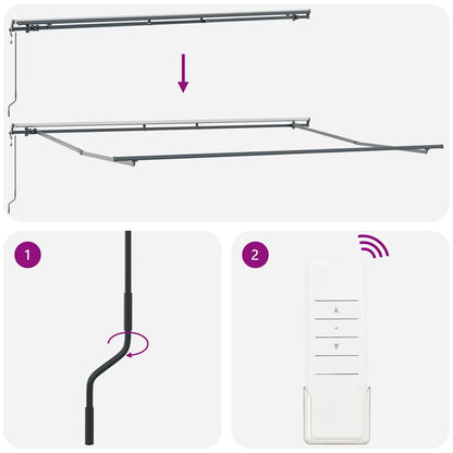 Tenda Retrattile Rosso 400 × 300 cm Tessuto e Alluminio