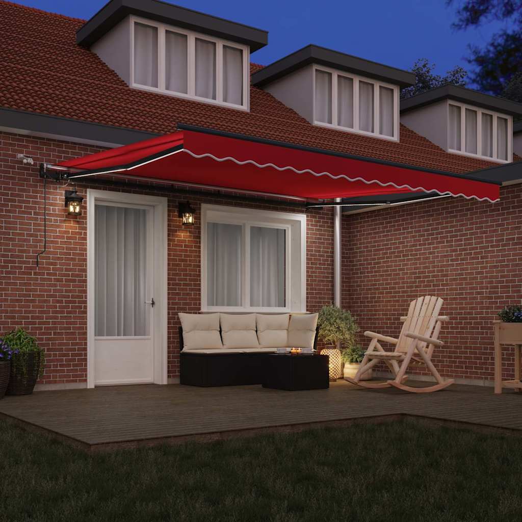Tenda Retrattile con Rosso 400 × 300 cm Tessuto - homemem39