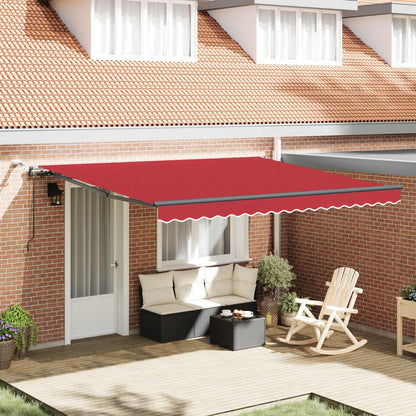 Tenda retrattile Rosso 400 × 300 cm Poliestere | homemem39