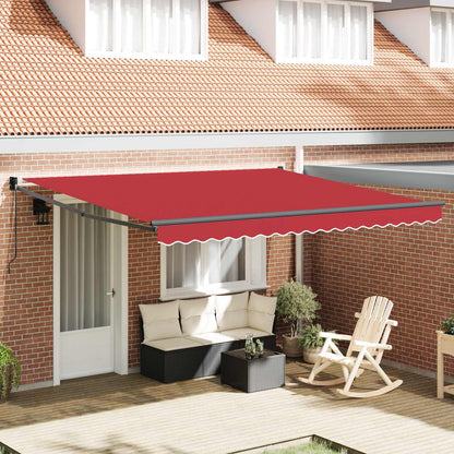 Tenda retrattile Rosso 400 × 300 cm 100% Poliestere e Alluminio | homemem39