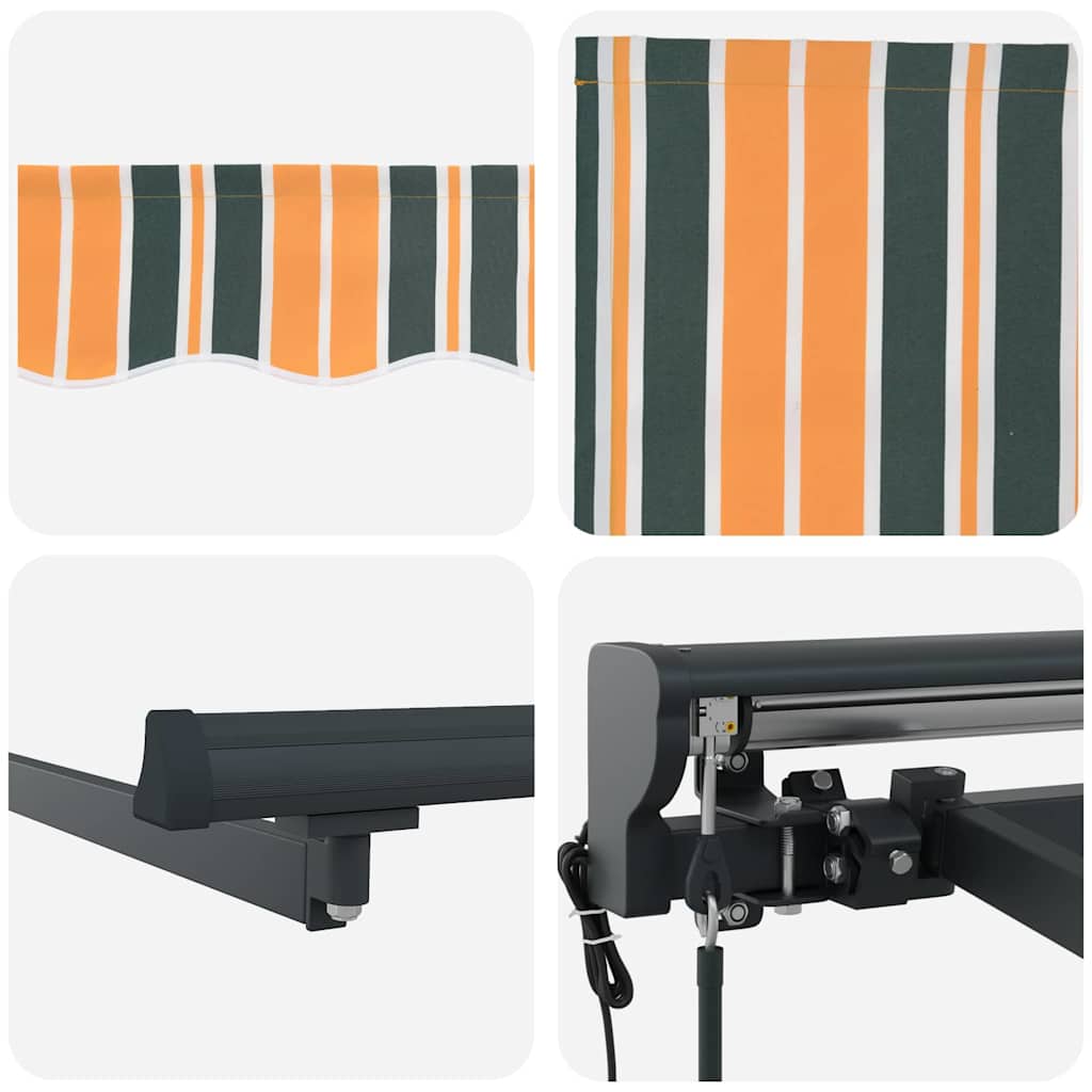 Tenda Retrattile Verde e Giallo 400 × 300 cm