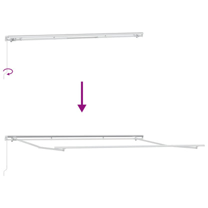 Tenda retrattile Verde e Bianco 400 × 300 cm | homemem39