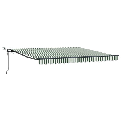 Tenda retrattile Verde e Bianco 400 × 300 cm Poliestere | homemem39