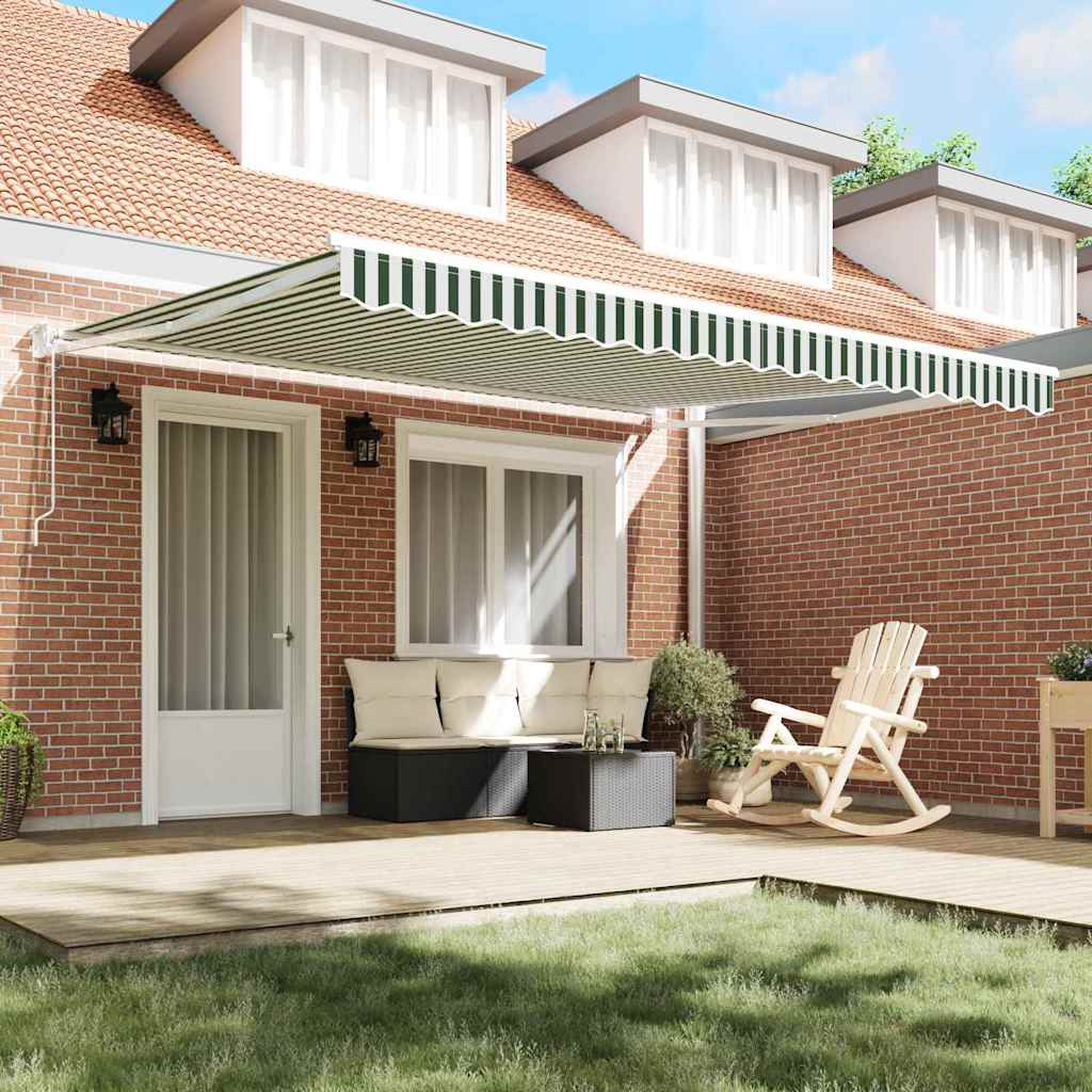 Tenda retrattile Verde 400 × 300 cm Poliestere e Metallo | homemem39
