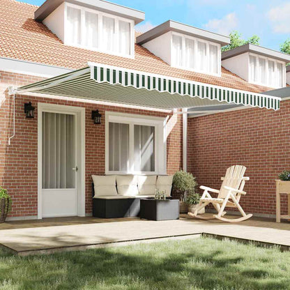 Tenda retrattile Verde 400 × 300 cm Poliestere e Metallo | homemem39
