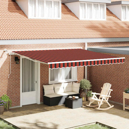 Tenda retrattile Arancione e Marrone 400 × 350 cm Poliestere | homemem39