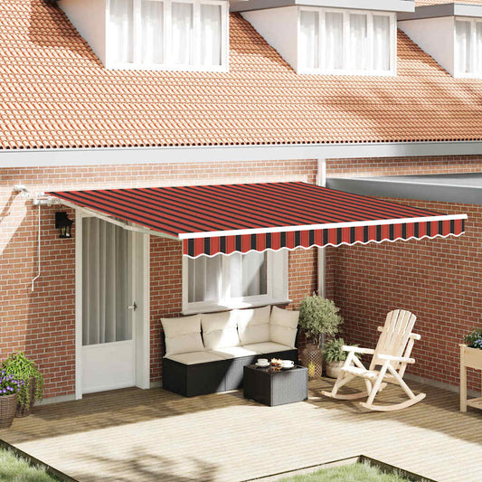 Tenda retrattile Arancione e Marrone 400 × 350 cm Poliestere | homemem39