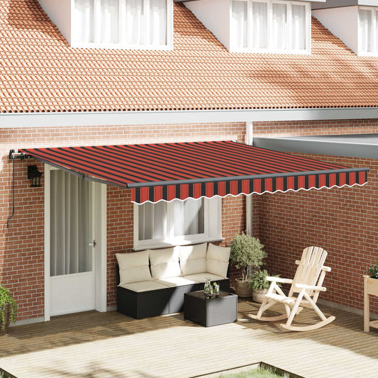 Tenda retrattile arancione e marrone 400 × 350 cm | homemem39