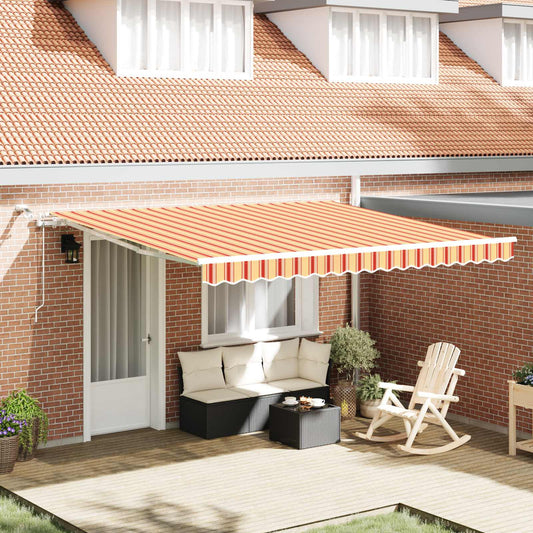 Tenda retrattile Giallo e Arancione 400 × 350 cm Poliestere | homemem39