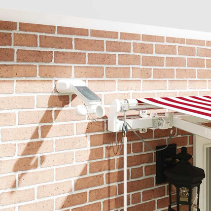 Tenda retrattile Rosso e Bianco 400 × 350 cm Poliestere | homemem39