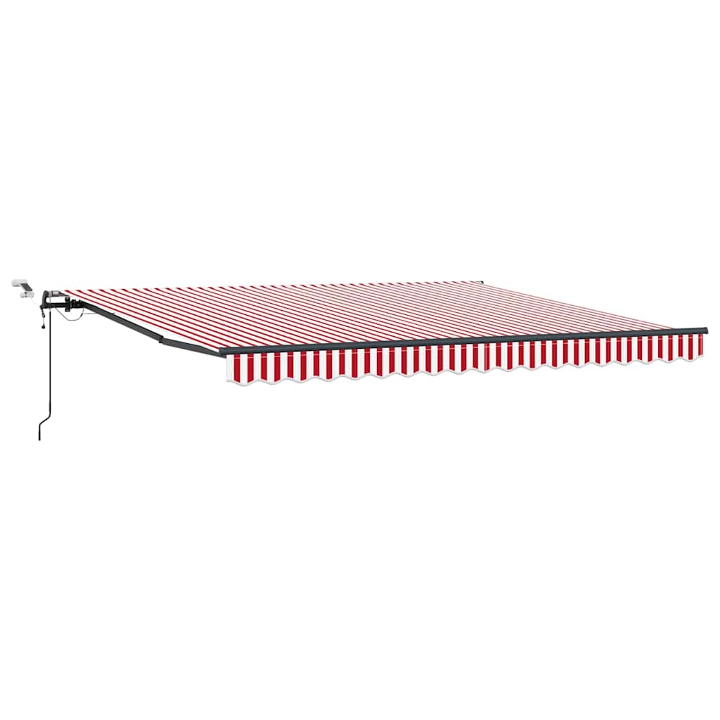 Tenda retrattile Rosso e Bianco 400 × 350 cm Poliestere | homemem39