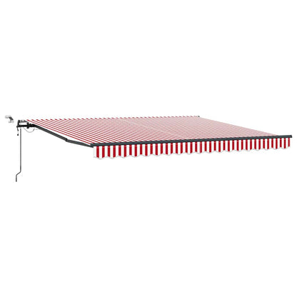 Tenda retrattile Rosso e Bianco 400 × 350 cm Poliestere | homemem39