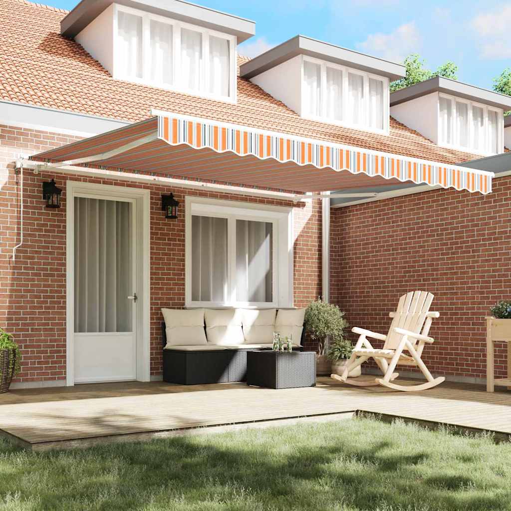 Tenda retrattile Multicolore 400 × 350 cm Tessuto e Alluminio | homemem39