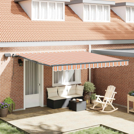 Tenda retrattile Multicolore 400 × 350 cm Tessuto e Alluminio | homemem39