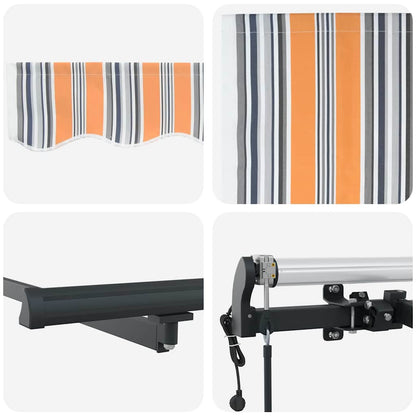 Tenda retrattile Multicolore 400 × 350 cm Tessuto e Alluminio | homemem39