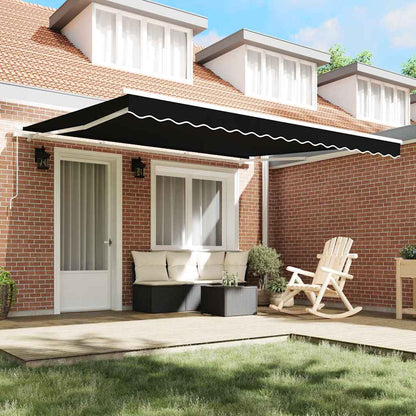 Tenda Retrattile Nero 400 × 350 cm Poliestere - homemem39